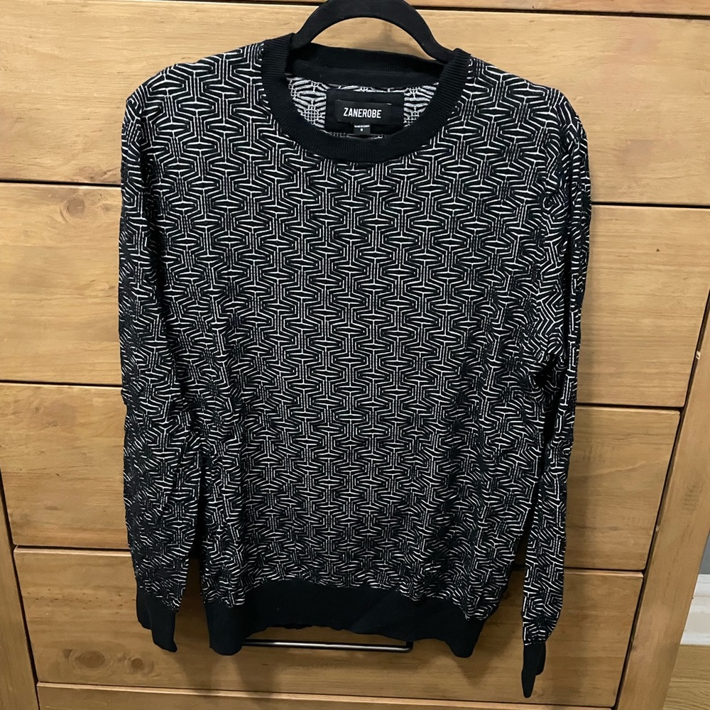 Detailed Zanerobe Black and White Sweater